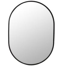 Black Peyton Oval Stainless Steel Wall Mirror